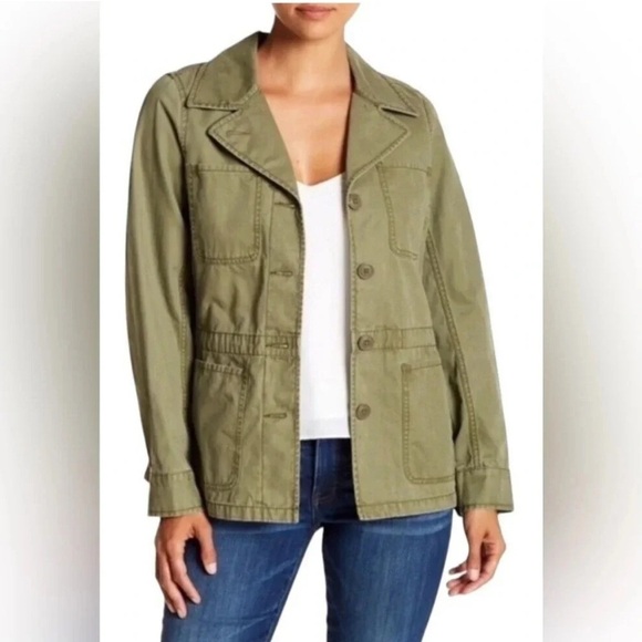 Madewell Women's Army Olive Green Military Utility Jacket Surplus Fleet Small - Picture 1 of 14